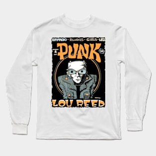 PUNK MAGAZINE- ZINE- LOU REED #1 Long Sleeve T-Shirt